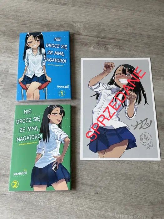Manga „Nie drocz się ze mną, Nagatoro” tom 1 2 dodatki