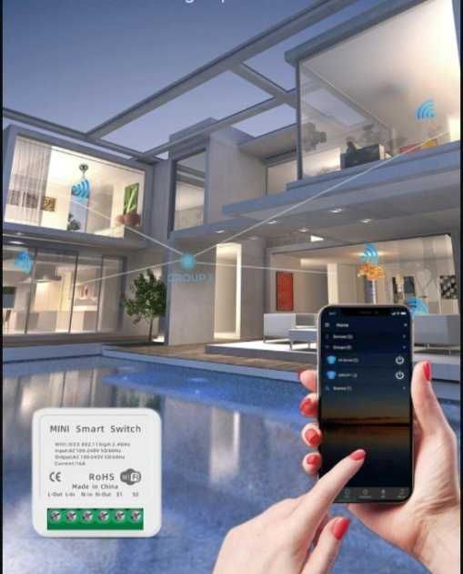 Умный переключатель / регулятор WiFi Smart Switch 16A мини реле