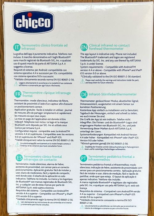 Termómetro Infra Vermelhos Chicco Thermo Family- novo, 3 anos garantia