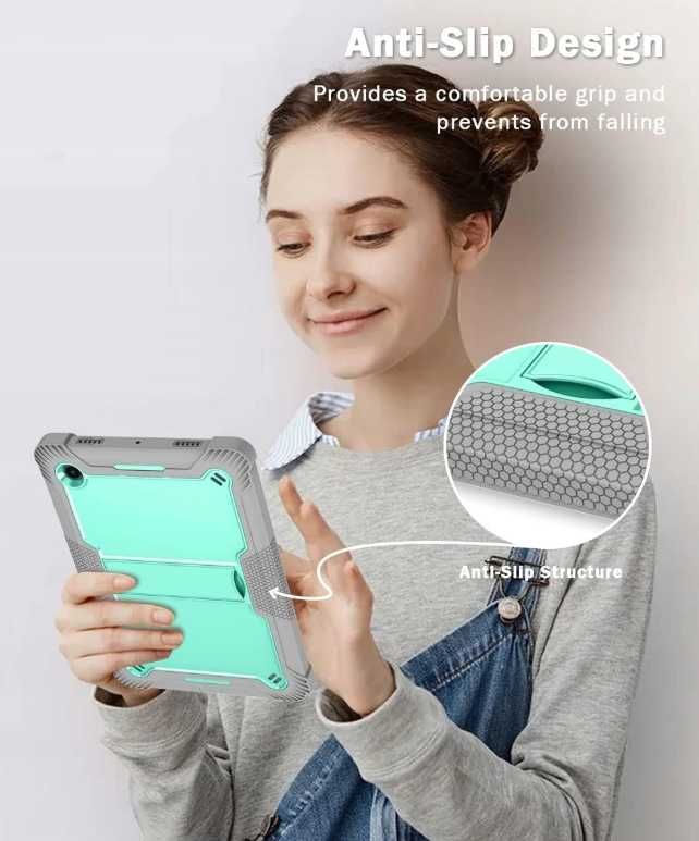 Etui na Tablet Samsung Galaxy Tab A7 10,4" z Paskiem Miętowy Szary