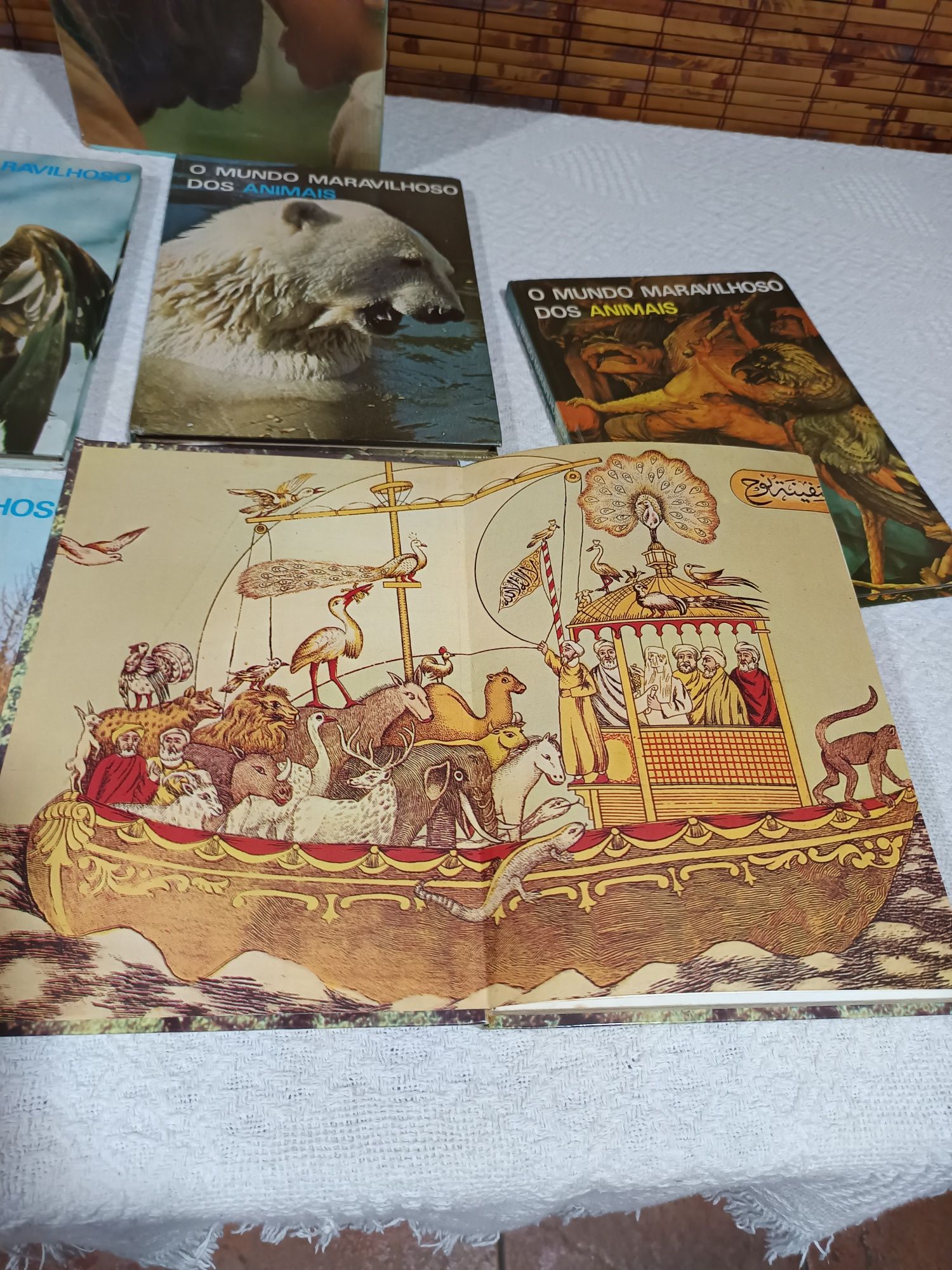 Colecção antiga  de  5 livros" o mundo maravilhoso dos animais"