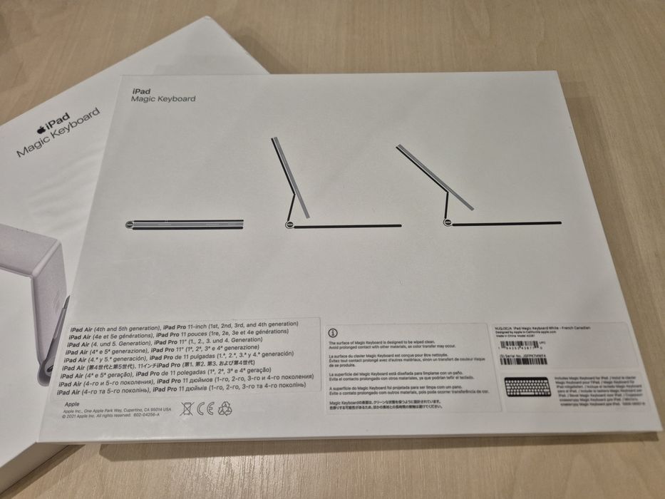 Apple Magic Keyboard white (MJQJ3) для iPad Air 10,9” iPad Pro 11”
