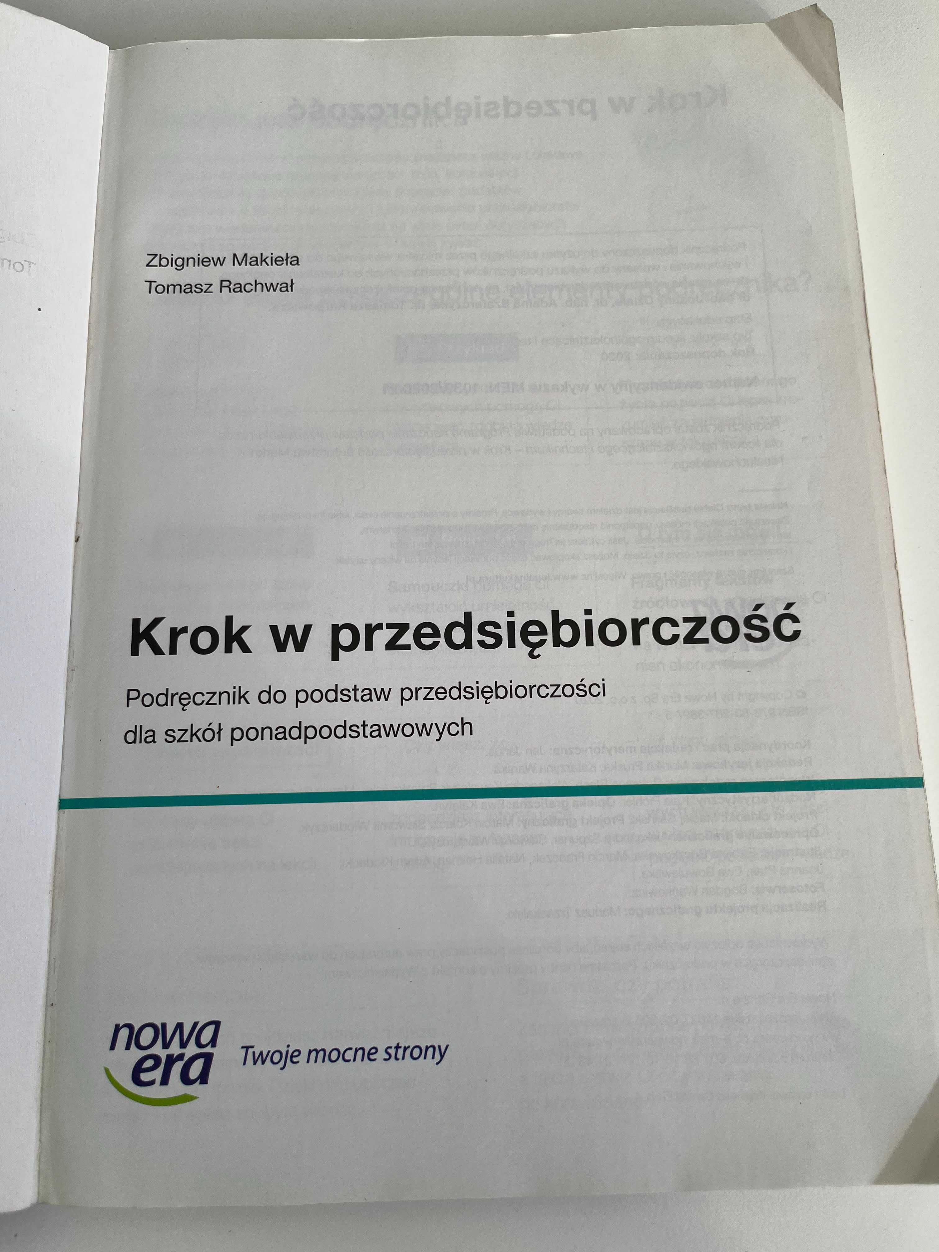 Krok w przedsiębiorczość - podręcznik liceum, technikum