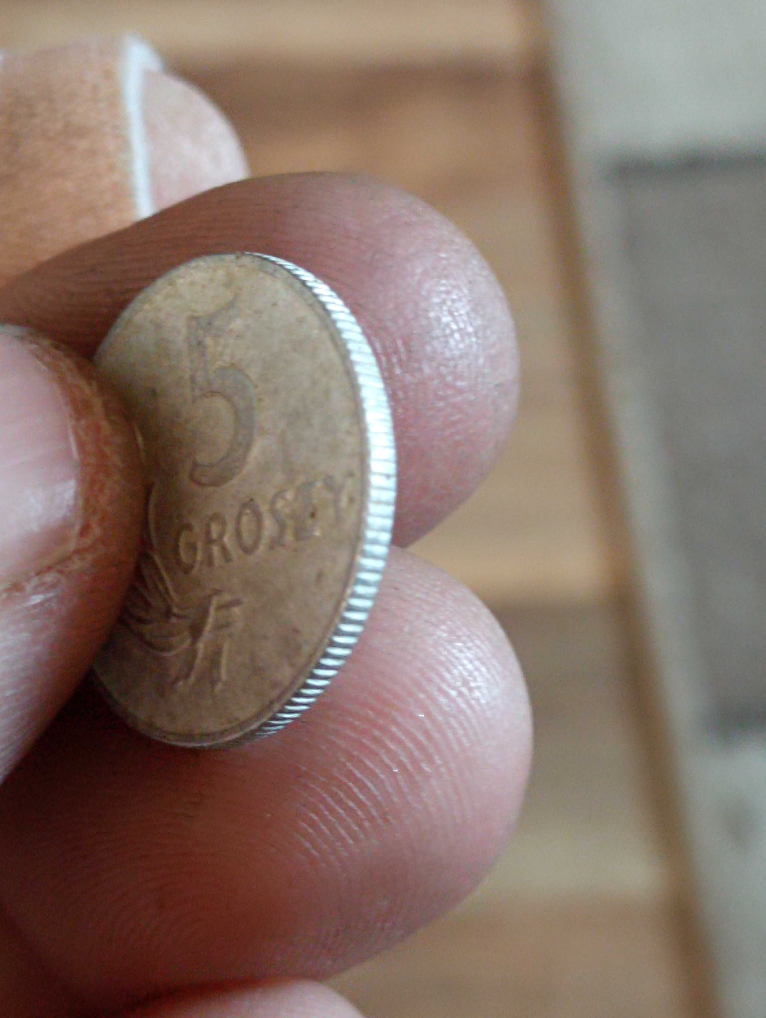 Spadam aluminium monetę 5 gorszy 1949 r bzm