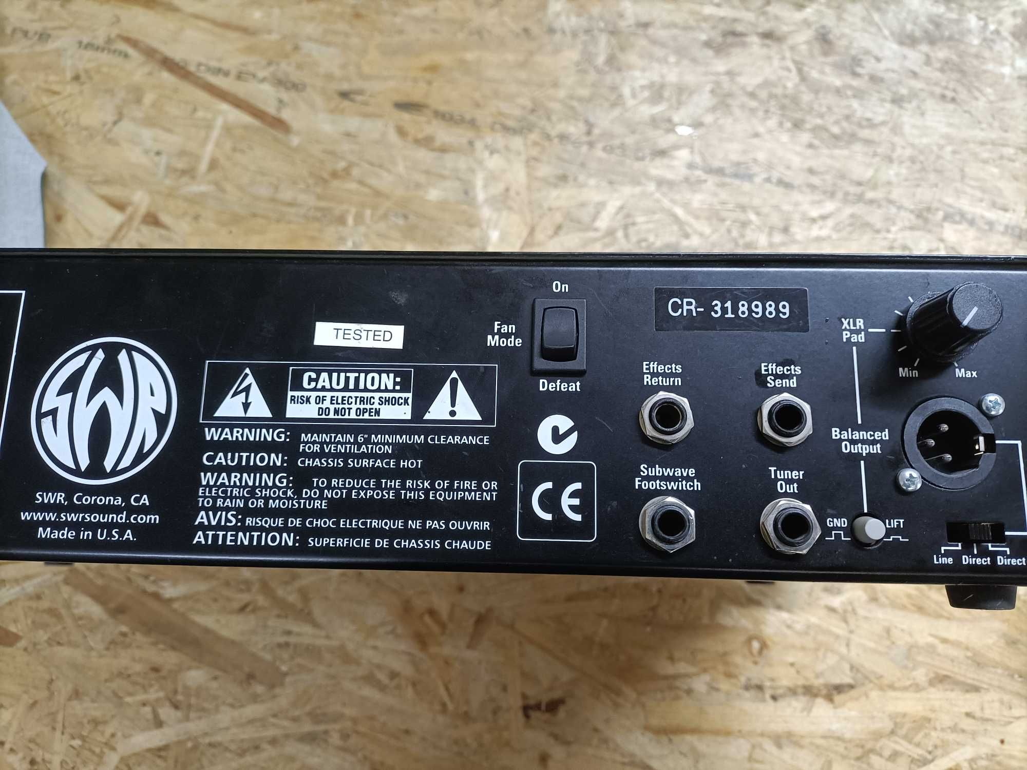 Wzmacniacz basowy SWR CORONA USA 4OHM 350w