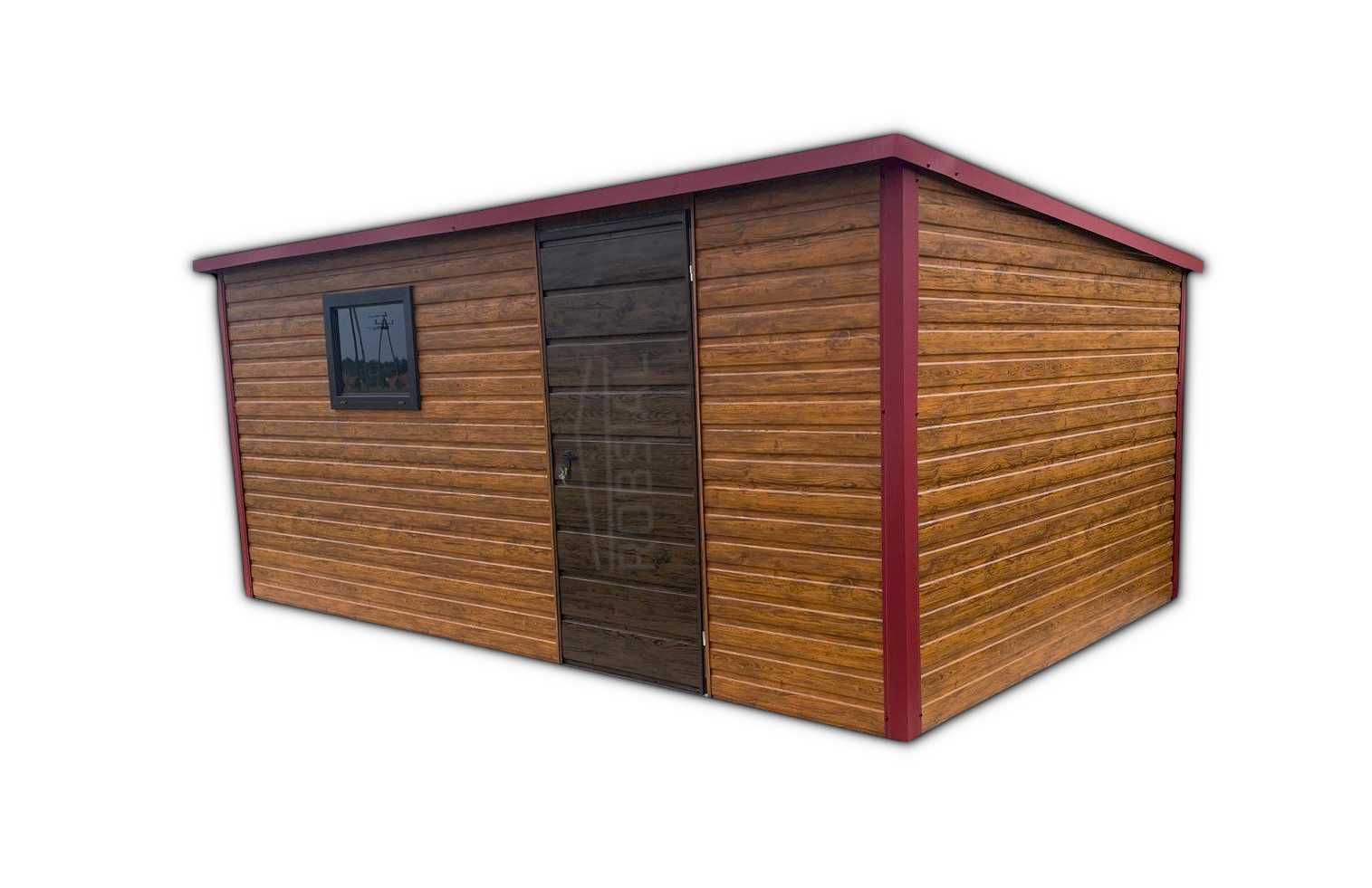 Domek Ogrodowy Schowek/Garaż Drewnopodobny 5x3m