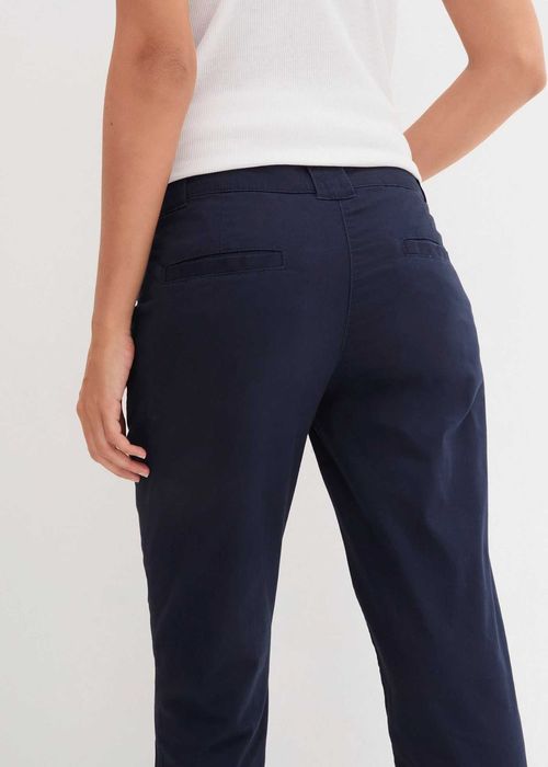 BPC damskie spodnie CHINO ze stretchem r.36/38 granatowe bawełna BDB+