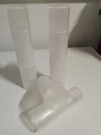 Copos de tubo em plástico rijo