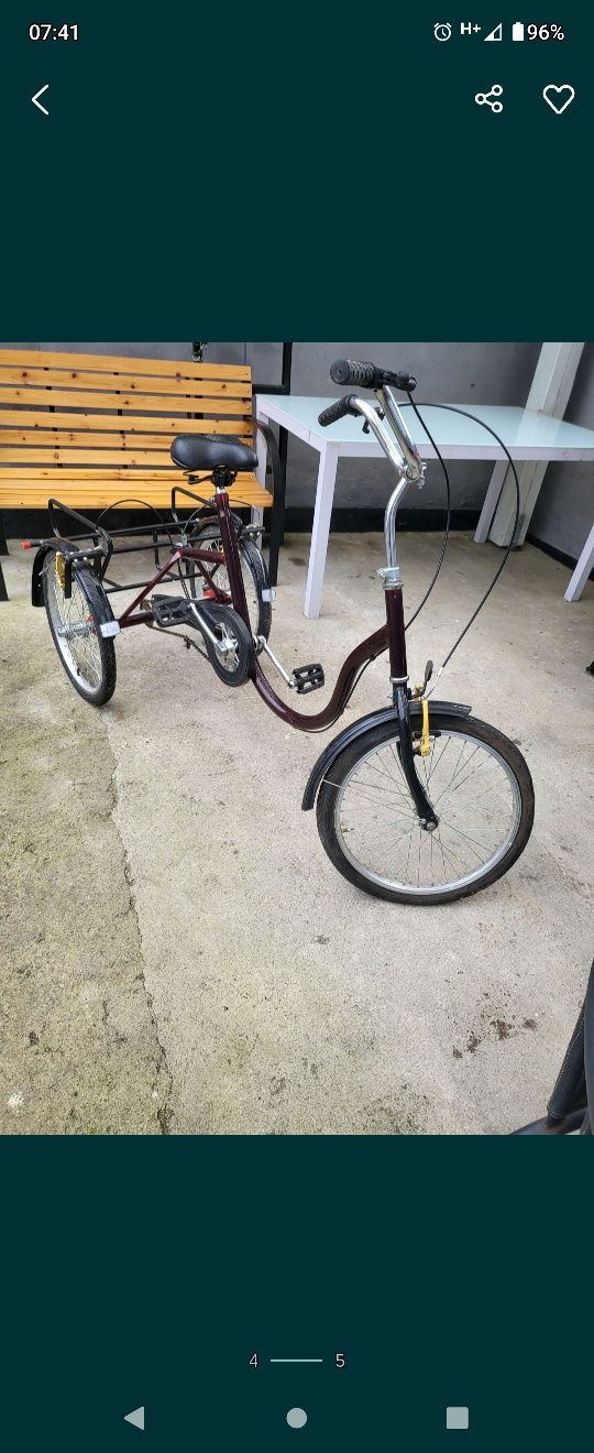 Rower dla seniora trójkołowy starszej osoby