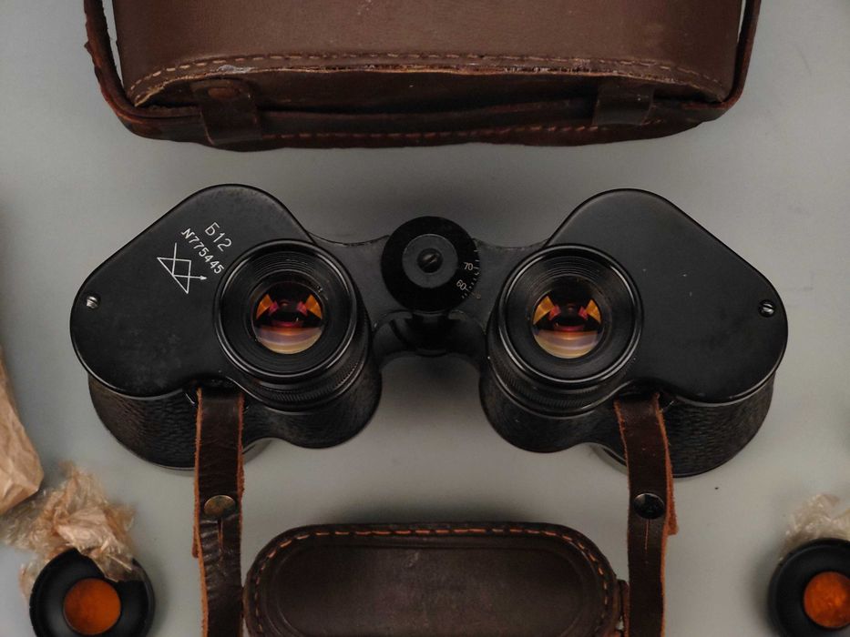 Бинокль Б12 12х40 (Геодезия) (1960х) (Комплект) (Сетка) СССР