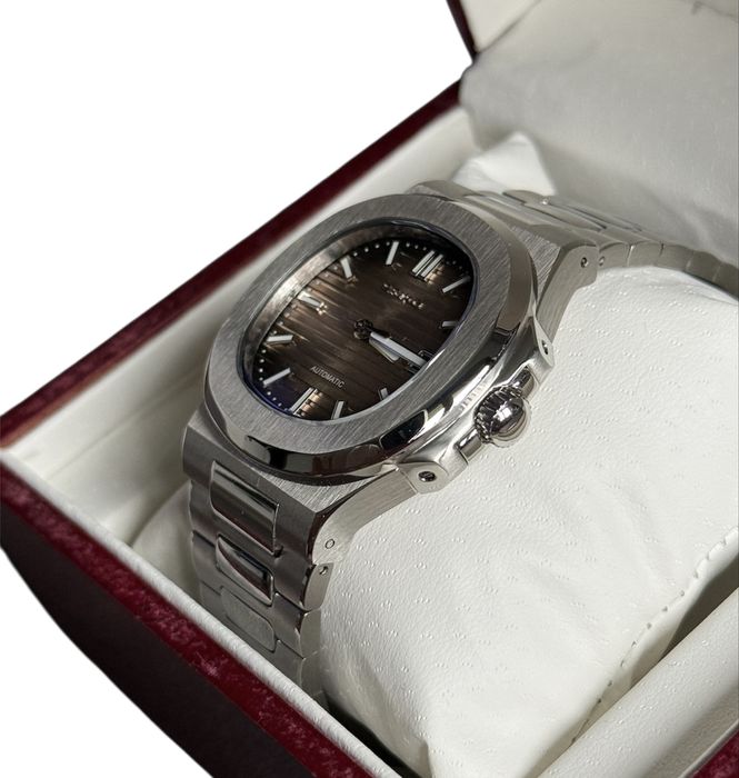 Zegarek seiko mod automatyczny brazowo czarno srebrny nowy nautilus
