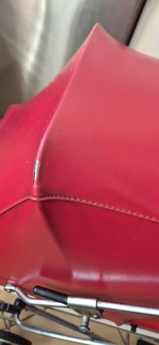 Wózek wózeczek dla lalek PRL stary eko skóra plus dodatki lalki lalka