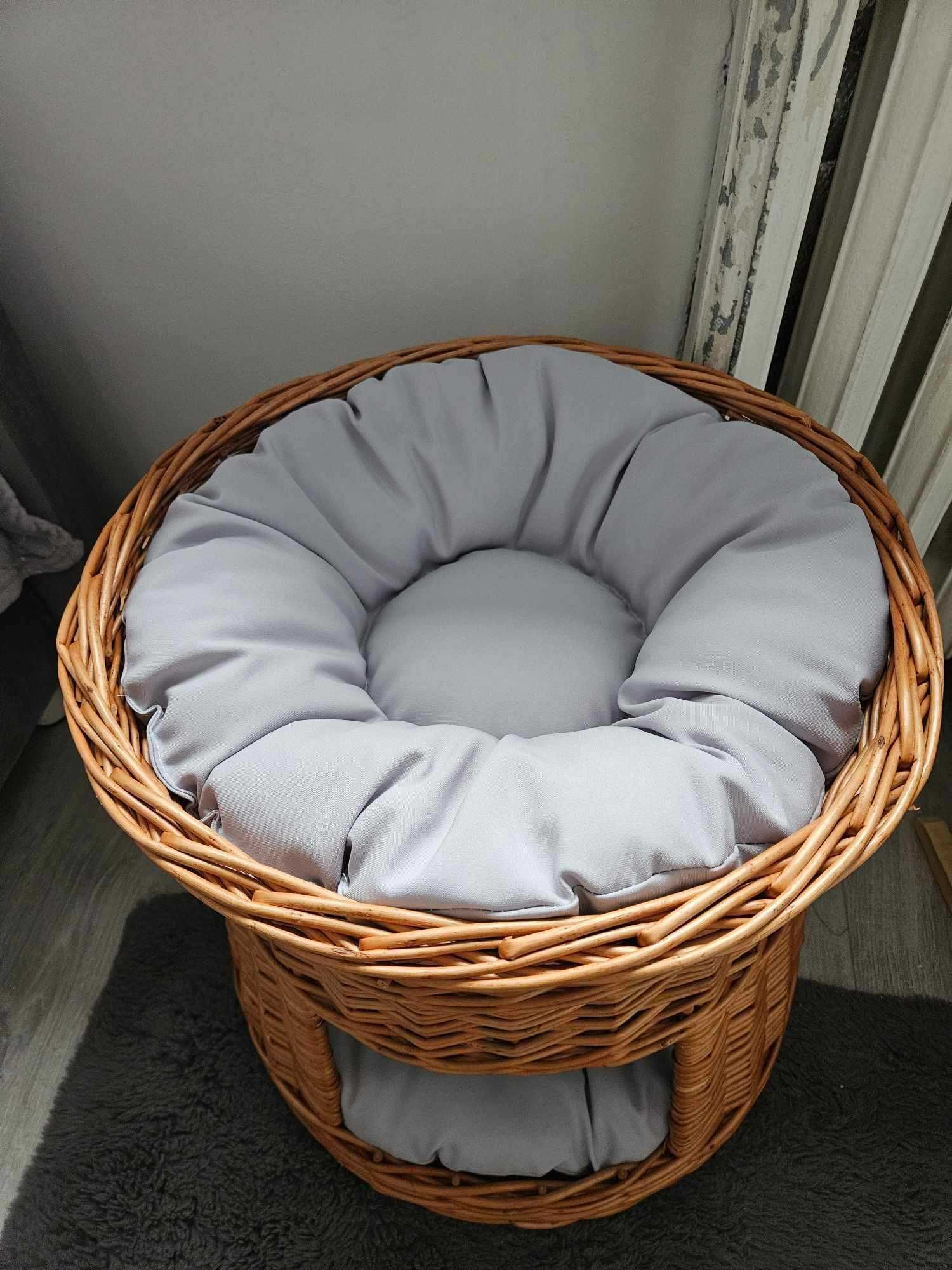 Wiklinowa budka dla kota domek psa legowisko 52 cm x 37 cm