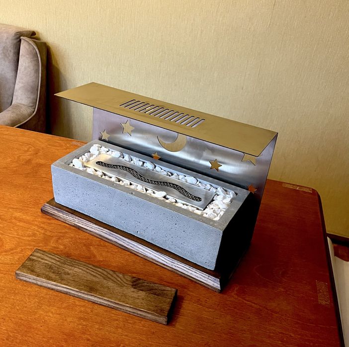 Биокамин с тепловым экраном. Для дома / квартиры