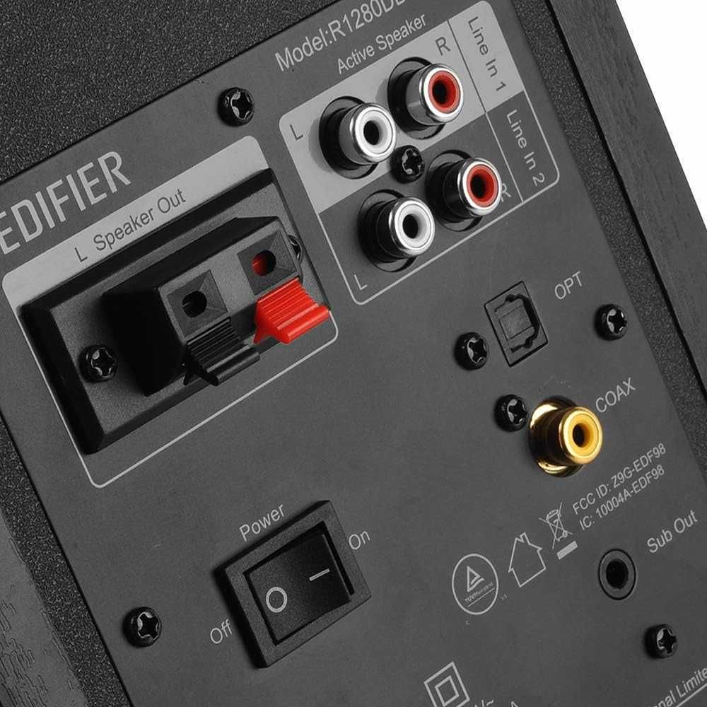 Colunas Edifier R1280DBs 2.0 ativas de estante c Bluetooth SPDIF 42 W