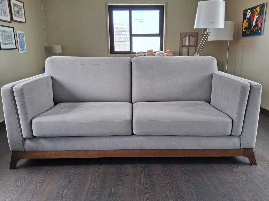Sofá cinzento 3 lugares — Excelente estado!