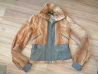 Шуба куртка Roberto Cavalli з хутром с мехом Just Cavalli серая оригин
