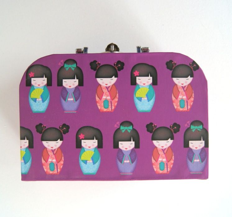kolorowa walizeczka dla dziecka dziewczynki szkatulka kosmetyczka