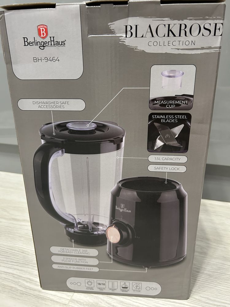 Blender kielichowy Berlinger Haus Blackrose BH-9464