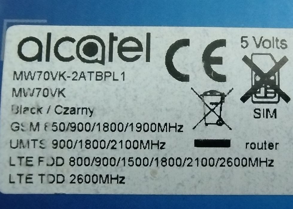 Router SIM Alcatel MW70VK