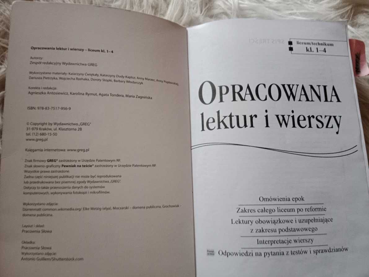 Opracowania lektur i wierszy klasa 1-4