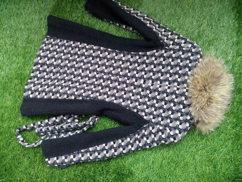 Retto Винтаж! пальто шерстяное с натуральным мехом енот курточка