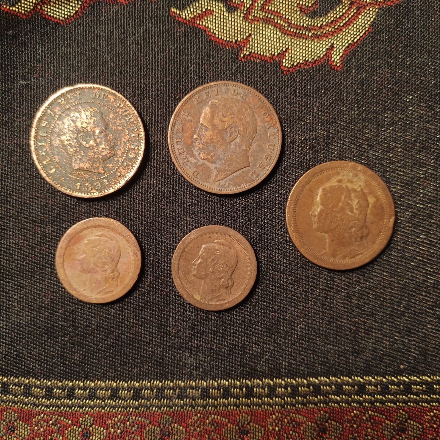 Moeda X reis 1885, centavos