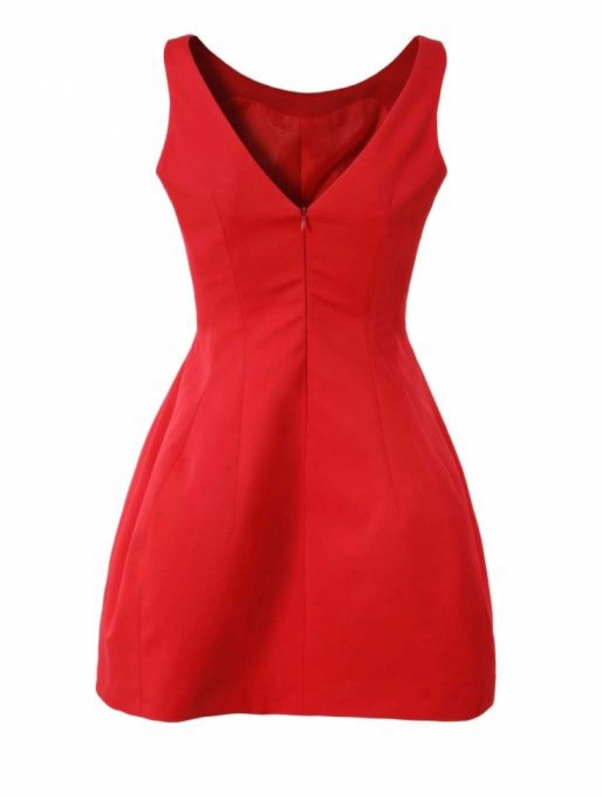 Sukienka AGGI czerwona koralowa tulipan XS 34