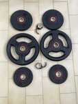 Conjunto de Barra e Peso de Musculação Pump 20 kg