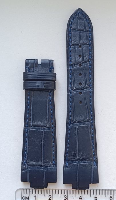 Ремешок Ulysse Nardin Marine 23/18 синий аллигатор