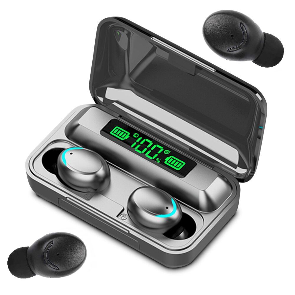 Słuchawki bezprzewodowe Bluetooth z wyświetlaczem + powerbank
