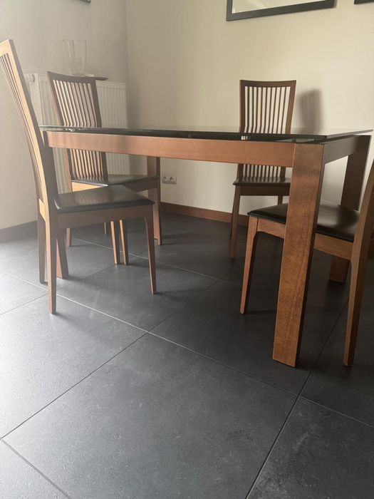Stół Calligaris Orzech+Krzesła Calligaris 6szt.
