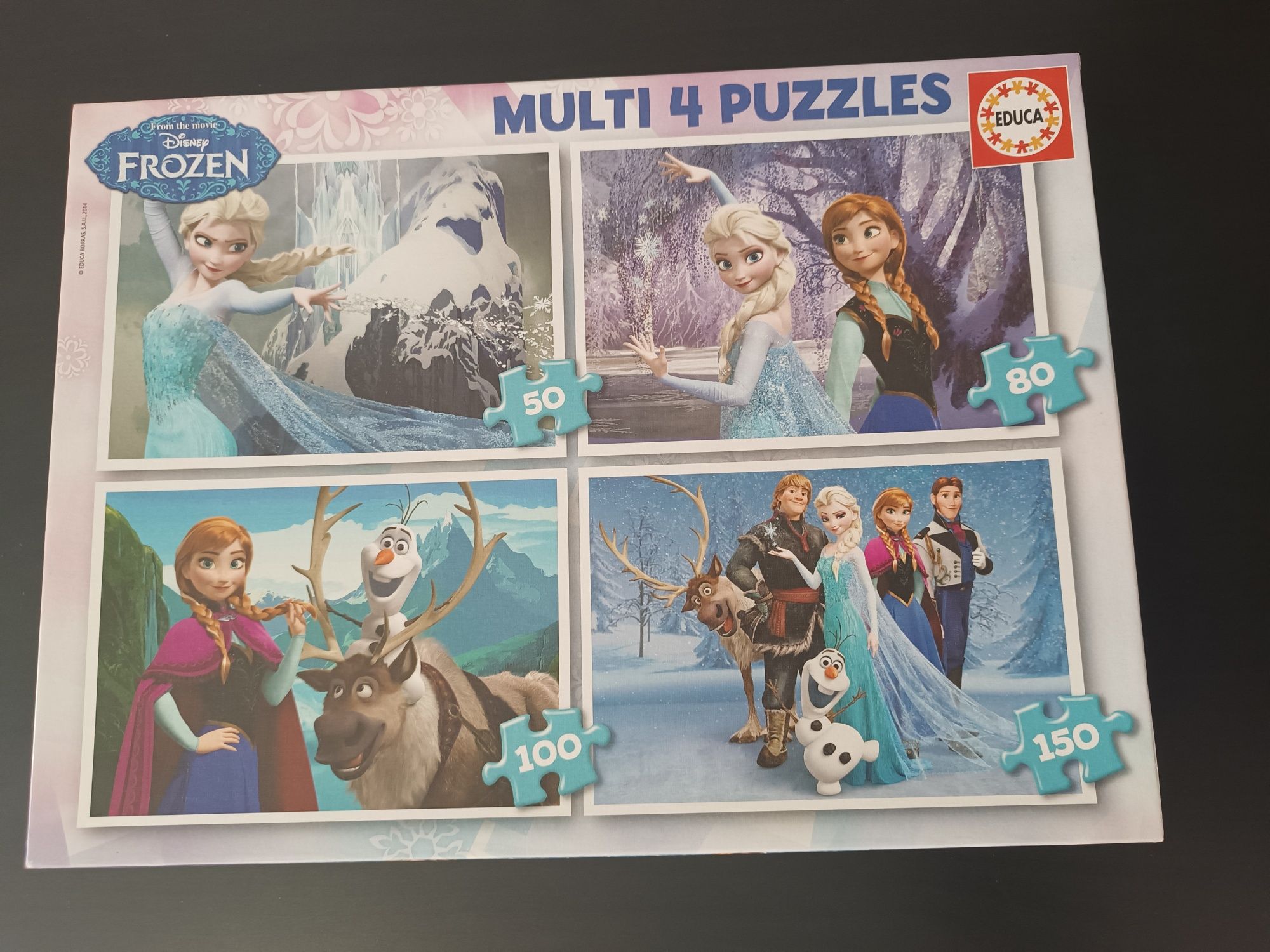4 Puzzles da Disney Frozen. Elsa. Como Novos