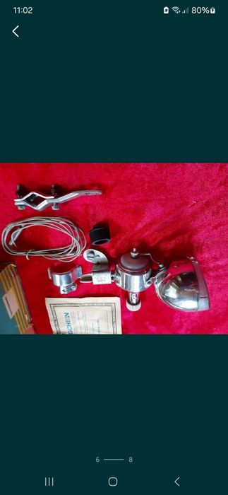 Lampa Fer z dynamem DDR prl nowy zestaw z epoki