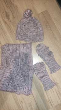 Komin czapka rękawiczki Orsay zima ciepłe