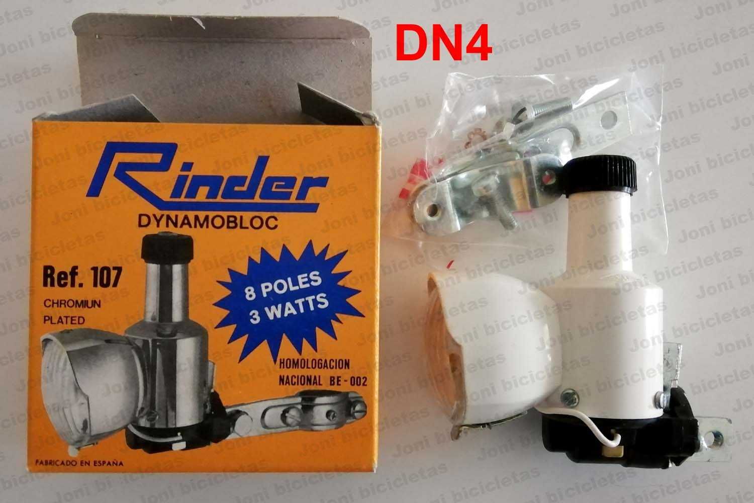 Dínamo de bicicleta com farol acoplado RINDER e óptica