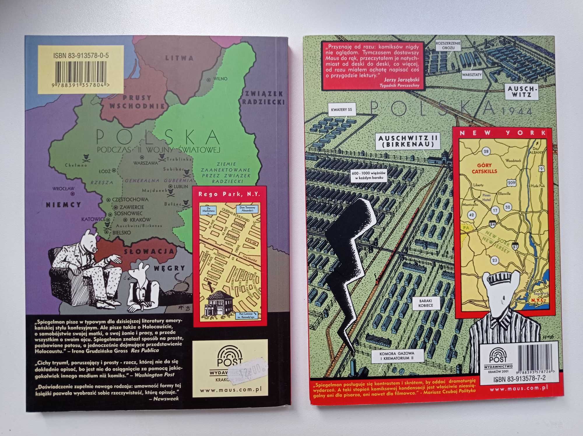 Komiks Maus tom 1 i 2 Opowieść ocalałego z 2001 roku Art Spiegelman
