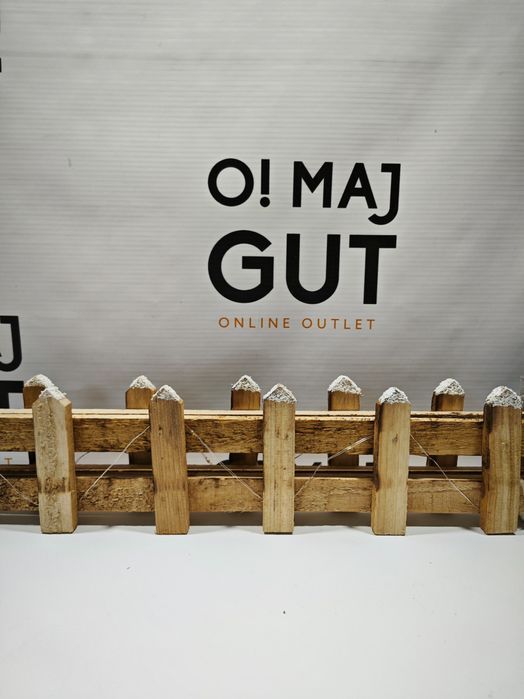 Płotek Ozdobny Rozkładany Dekoracja Świąteczna Z Lampkami 12 Led 90x10