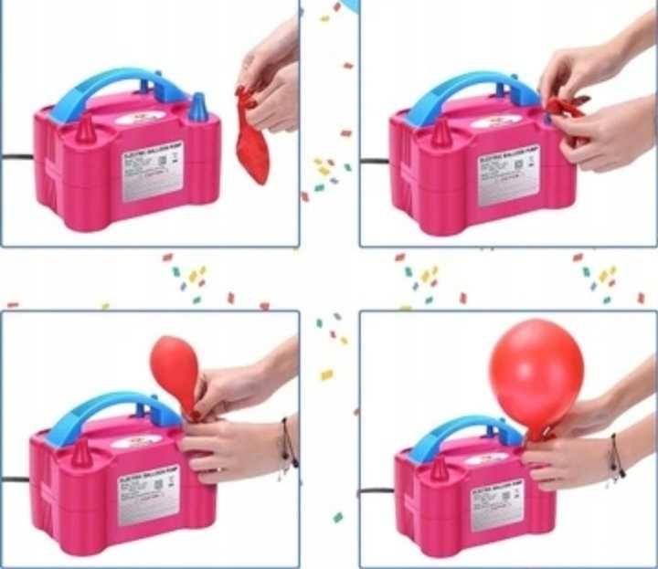 Pompka do balonów elektryczna 2 dysze mocna szybka wydajna impreza