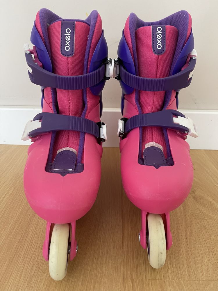 Patins de criança, tamanho 32-34, menina, Oxelo, Decathlon