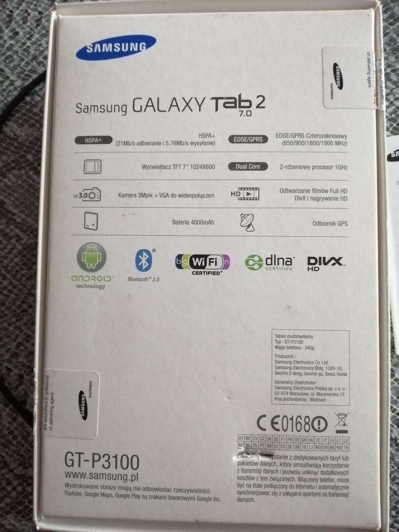 Tablet Samsung Galaxy Tab 2, 7 cali