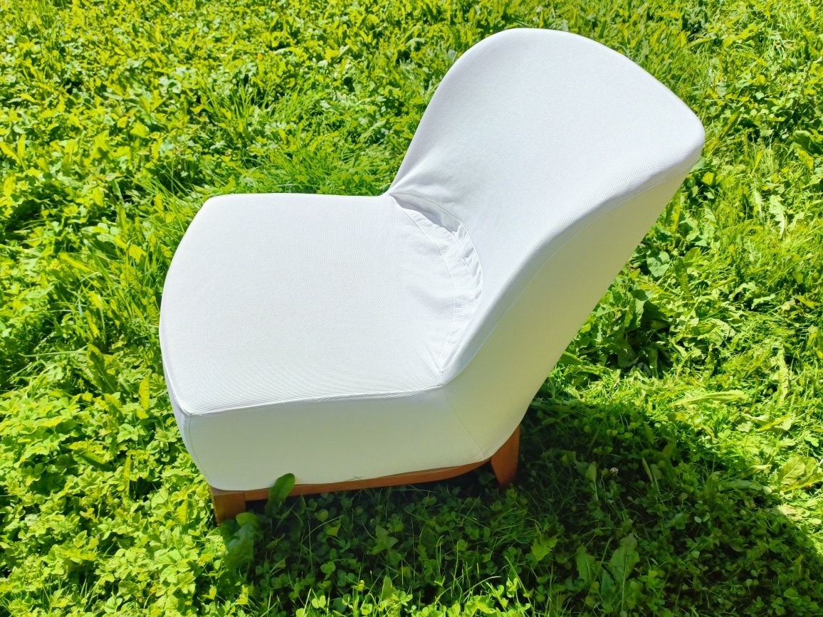 Fotel biały bardzo wygodny modny