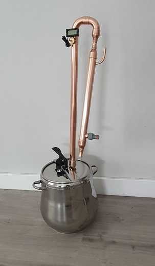 Mikro pot-still destylator miedziany + zbiornik 15l