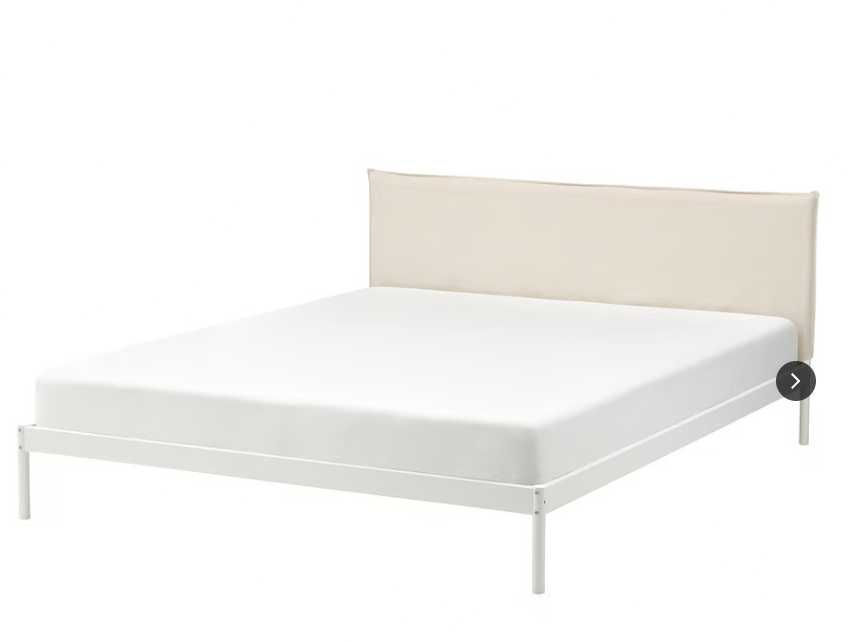 Estrutura de cama, branca/bege Vissle, 160x200 cm