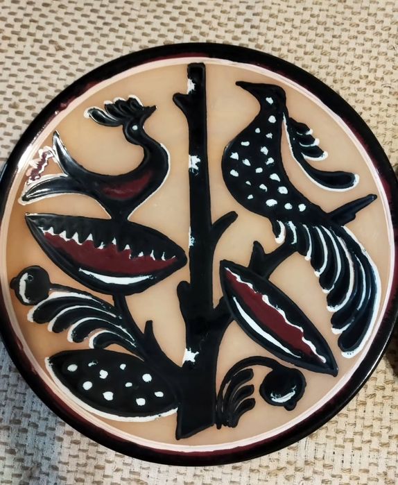 Настенная тарелка Васильковская майолика