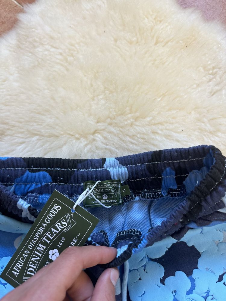 Шорти Denim Tears × Варе шорти денім тіарс бейп сині зелені рожеві