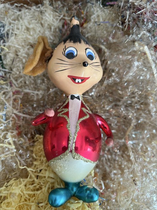 Ratinho pendente arvore Natal antigo