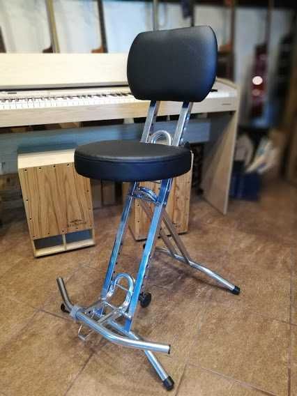 Krzesło z podnóżkiem dla gitarzysty, klawiszowca LUX stołek dla muzyka
