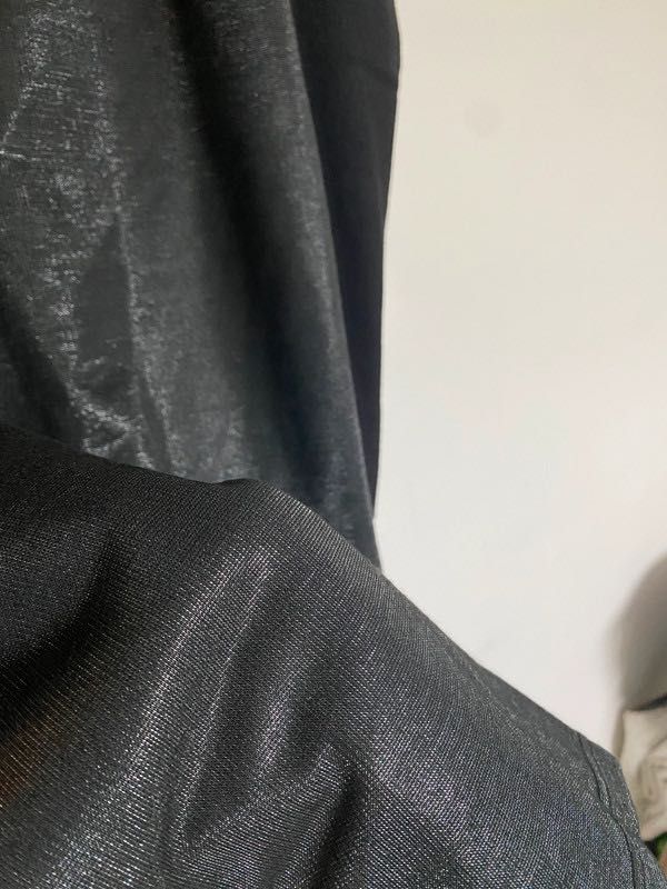 Tunika sukienka srebrno-czarna błyszcząca Blue shadow Oversize