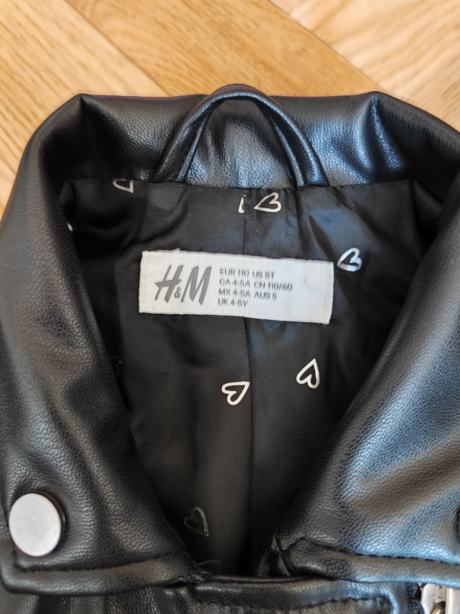Байкерська шкіряна дитяча куртка косуха H&M, 4-5 років (110см)